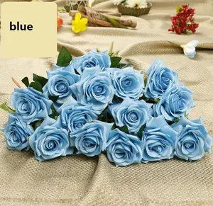 Artificial flowers multi-layer silk rose Blue/red/pink colors wedding decoration flowers