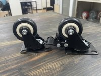 Roulettes pivotantes de 1,5'' avec double roulement, roue en polyuréthane, rotation à 360 degrés, silencieuses, capacité de charge de 50 kg pour meubles