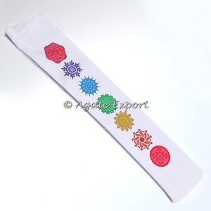 Online Purchase Velvet Satin Pouch With Printed Chakra Symbols Disposable Embossed Hot <b>Stamped</b> Bags for Jewelry Gifts 10 Pack - Product Image 1