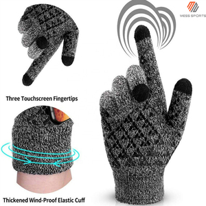 ถุงมือกีฬาผ้าฝ้ายลายตารางสำหรับฤดูหนาว เหมาะสำหรับปั่นจักรยาน เดินป่า กิจกรรมกลางแจ้ง อุ่นสบาย รองรับหน้าจอสัมผัส ราคาส่งถูกที่สุดจาก MESS SPORTS - Product Image 4