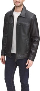 Chaqueta de cuero de los hombres chaqueta de cuero de 100% lavado chaqueta de cuero - Product Image 2