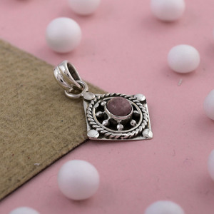 Elegante aspecto Vintage Rodocrosita piedra preciosa 925 colgante de plata esterlina joyería hecha a mano colgante fabricante de joyería fina - Product Image 3