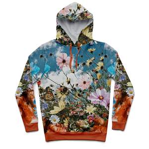 Sweat à capuche surdimensionné avec Logo imprimé 3D pour homme, vêtement de rue en Polyester délavé - Product Image 3