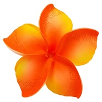 Penjualan Terlaris Sunne Tropical Thailand, Jepit Rambut Bunga Plumeria Frangipani Berbahan Busa dengan Motif Tato Unik, Ukuran 10.5cm, Paket 100 Buah