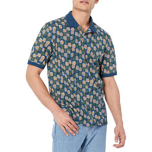 Best Selling Men's Custom Logo Polyester Spandex T-Shirt High Quality Eco-Friendly <b>Sports</b> for <b>Polo</b> with Leopard Pattern Terry - Product Image 6