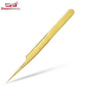 แหนบต่อขนตาสแตนเลสเครื่องมือความงามปลายแหลมปริมาณสูงติดโลโก้ได้ตามต้องการแบบมืออาชีพ - Product Image 4