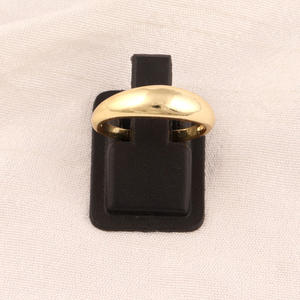 Bague en laiton plaqué or pour femme, anneau simple poli simple, unisexe, anneau en forme de dôme, fournitures bijoux faites à la main - Product Image 5