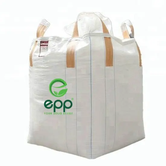 Yüksek kaliteli VietNam üretici delikli toplu çanta anti çıkıntı gıda sınıfı boyutu 90x90x120cm saptırma toplu çanta FIBC Jumbo çanta