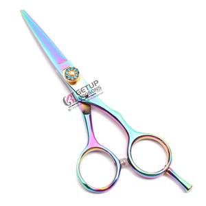 Tijeras de Peluquería Profesionales de Acero Inoxidable con Mango Largo de Goma, Logotipo Personalizado, Herramienta de Belleza para Salón, para Cortar el Cabello - Product Image 6