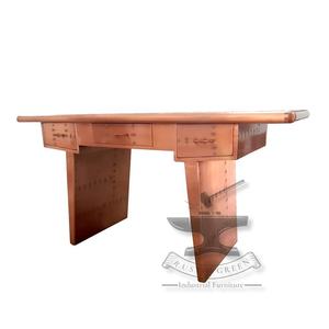 Bureau style industriel bronze pour aviateur avec tiroirs de rangement - Product Image 3
