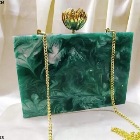 Latest Resin Women Bag And Wooden Clutch Bags For Wedding And Party At Very Cheap Price By United Trade World