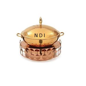 Top Quality Food Equipment <b>Catering</b> Service Food Container Metal Chafing Dish With Burner Stand Gold Plated - Product Image 4