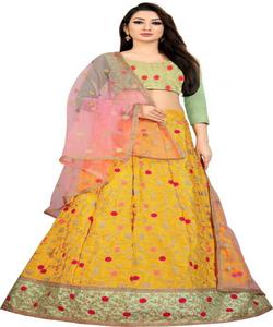 Vêtements de mariage georgette soie impression travail lehenga choli avec feuille d'impression dupatta prix de gros textile vêtement - Product Image 4