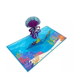 Jellyfish Animal Pop up 3D Greeting Cards Handmade Paper Offset Printing Custom Souvenir Best Seller Viet-craft - Product Image 4