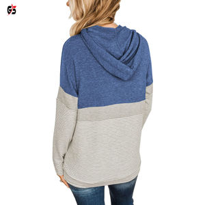 เสื้อมีฮู้ดแบบสวมหัวสำหรับผู้หญิงผ้าฟลีซผ้าฝ้ายพิมพ์โลโก้ได้ตามต้องการเสื้อผ้าแฟชั่นกลางแจ้งลำลองแขนยาว - Product Image 6