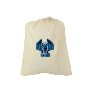 Biodegradable Custom Icon Printed Cotton Multiuse Drawstring Bag - Product Image 3