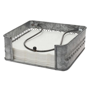 Galvanized Silver Metal <b>Napkin</b> Holder Wholesale Commercial Buyers Made in India Hot Selling Best 2022 New Design Customized - Product Image 1