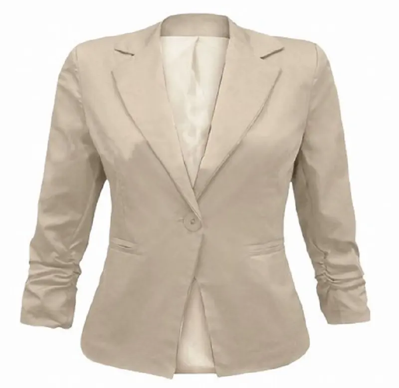 women blazer long sleeve work office and casual jacket with customize size logo and design formal wear Meating wear for office