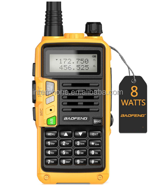 BaoFeng UV-S9 Plus 8-Watt 2200mAh Larger Battery with USB Charger Cable Rechargeable long rang VHF UHF radio