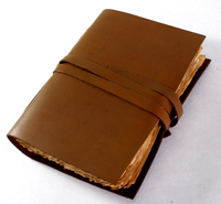 Cuaderno de notas de papel hecho a mano sin forro en blanco con bordes naturales Vintage para hombres y mujeres, cuaderno de estudiante Premium, cepilladora de Diario para Viajes