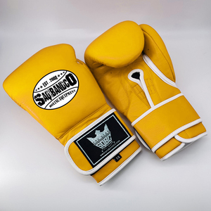 Gants de boxe SAQIB&CO en cuir de vache véritable de haute qualité à prix avantageux, pour l'entraînement de boxe et de Muay Thai, tailles 8oz-16oz, UV - Product Image 3