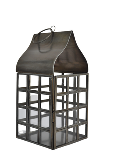 HUT DESIGN METAL ANTIQUE <b>LANTERN</b> HIGH QUALITY BEST SELLING CHRISTMAS DECOR METAL CANDLE <b>LANTERN</b> - Product Image 1