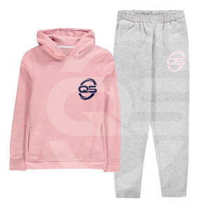 ชุดวอร์มผ้าฟลีซแบบยูนิเซ็กซ์พร้อมซิปและกางเกงจ็อกเกอร์เข้ารูป ออกแบบลายของคุณเอง กางเกงออกกำลังกายต้านเชื้อแบคทีเรีย - Product Image 4