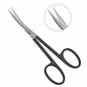 Tijeras de cirugía, tijeras de corte dentado de 4,5 pulgadas (11,5 cm) rectas o curvadas - Product Image 1