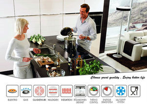 Ensemble de 7 ustensiles de cuisine en acier inoxydable pour cuisinière à induction avec couvercle, design classique, respectueux de l'environnement - Product Image 2