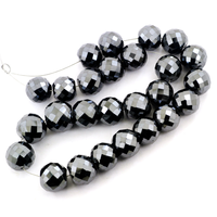 Perles de diamant noir naturel rondes taille brillant 6-25 mm traitées thermiquement - Origine ZA