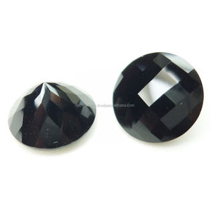 ได้รับการรับรองนิลสีดํารูปไข่รอบChecker & Faceted Cutนิลคุณภาพสูงเครื่องประดับDIYขายส่งอัญมณีนิลสีดําราคาถูก - Product Image 6