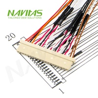 Câble LVDS personnalisé à 20 broches, faisceau de câbles blindé pour écran LCD, 30V, isolé en PVC, solution OEM