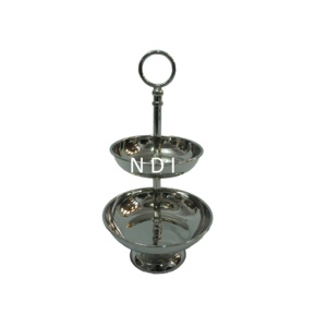 <b>Wedding</b> Or Birthday Parties Event Party Celebration Aluminium Metal Rounded Shape 3 Tier Birthday <b>Cake</b> Serving Stand - Product Image 3