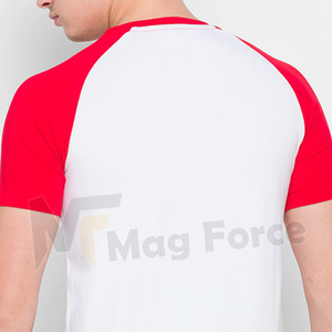 Camiseta con combinación de colores de diseño personalizado para hombre, camiseta con jersey de cuello redondo con diseño y marca personalizados - Product Image 6