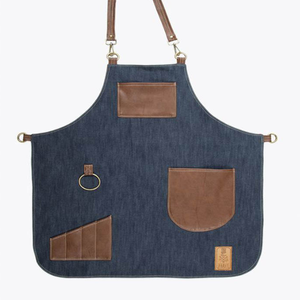 Lona impermeable y correas de cuero genuino delantal de peluquero - Product Image 4