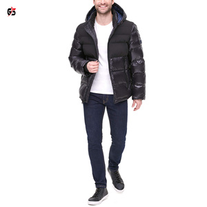 Chaquetas acolchadas cálidas, ropa de hombre de tela de alta calidad, estampado de logotipo personalizado, última colección de moda de invierno 2025, cremallera con capucha, OEM - Product Image 6