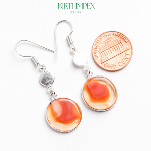 Pendientes de Ónice con Gancho Chapados en Oro y Plata de Estilo Bohemio Chic, Piedras Preciosas Mixtas, Joyería al por Mayor para el Mercado Americano y Europeo - Product Image 1