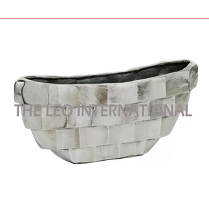 Shiny Polished <b>Vase</b> Aluminum Metal Elegant Textured <b>Unique</b> Classical Living Room Ornament Flower <b>Vase</b> - Product Image 3