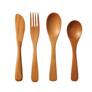 Juego de cuchara de madera con agarre vintage para servir ensaladas, utensilios de cocina antiadherentes para el hogar y el jardín, hechos a mano, de alta calidad - Product Image 1