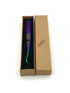 Nouveau Design Style Dauphin 45 Degrés Arc-En-Ciel Plasma Extension De Cils Pince À Épiler En Acier Inoxydable Logo Personnalisé Outil De Beauté - Product Image 4