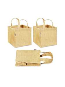 Petits sacs fourre-tout en jute réutilisables de haute qualité en gros fourre-tout en tissu écologique de luxe impression personnalisée souvenir cadeau de mariage sac en jute - Product Image 2