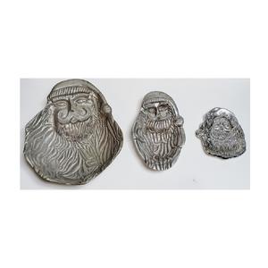 Bandeja de servicio de metal de aluminio decorativa martillada a mano SilverBloom Aurora Tray PebbleServe DewDrop Dish FloraMetal - Product Image 1