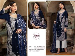 Traje paquistaní Shalwar Kameez para mujer, traje de fiesta de 3 piezas - Product Image 2