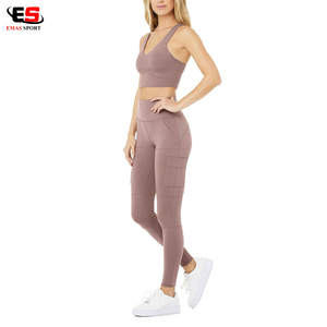 Conjunto de yoga sin costuras para mujer, equipo de entrenamiento y fitness de cintura alta para gimnasio y ropa deportiva - Product Image 5