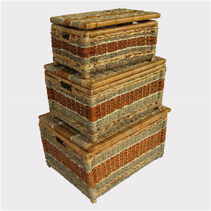 Vietnam Fabriqué Intérieur Pliant Rotin Bambou Panier De Rangement Artisanat Cuisine Organisateur pour Pain Bébé Articles Panier Couverture - Product Image 1