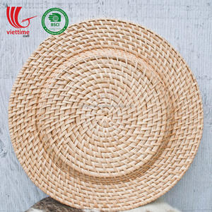 Tissé à la main de Style Vintage En Rotin Marron Plaques de Chargeur En Gros - Product Image 4