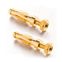 Connecteur à balle personnalisé, fiche banane 4 mm, prise 4 mm, filetage M4, nickelage