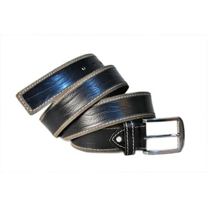 Ceinture en cuir véritable à clous, boucle en acier, ceinture tendance, logo personnalisé - Product Image 2