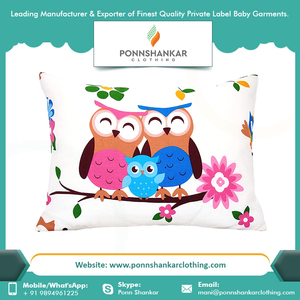 Funda de almohada 100% algodón orgánico bebé funda de almohada de la India - Product Image 2