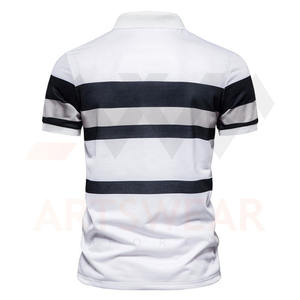 Polo à manches courtes pour hommes, nouveau Style, vêtements d'été, Logo personnalisé, 100% coton, qualité supérieure, vente en gros, couleur bloc - Product Image 6